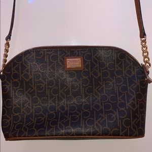 brown calvin klein purse